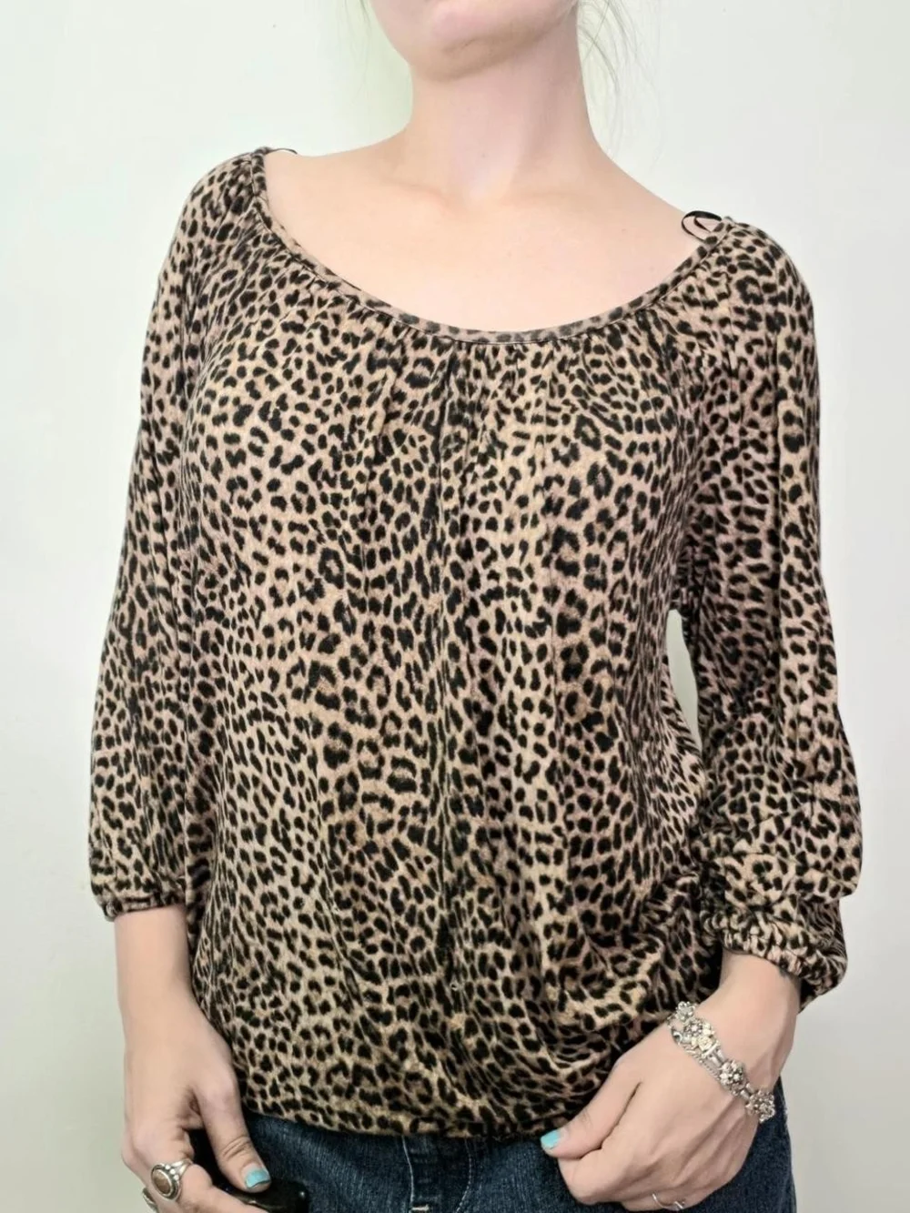 Y2K Leopard Print top Size M - Picture 4 of 5